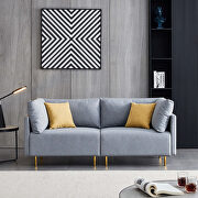 L277 (Gray) Comfortable gray linen modern sofa