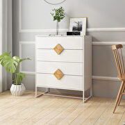 Solid wood special shape square handle design with 4 drawers bedroom furniture dressers main photo