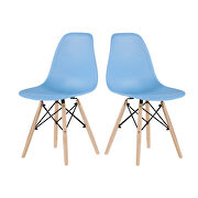 W657 (Blue) Light blue simple fashion leisure plastic chair (set of 2)