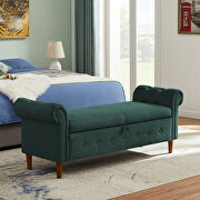 Olive green multifunctional storage rectangular sofa stool main photo
