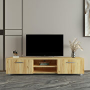 Modern design TV stand for living room in oak main photo