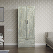 W004 (Gray) High wardrobe with 2 doors in gray
