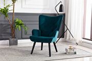 W758 (Teal) Accent chair living room/bed room, modern leisure chair teal color microfiber fabric