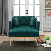 Green velvet chaise lounge chair /accent chair main photo