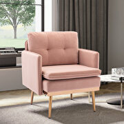 Pink velvet chaise lounge chair /accent chair main photo