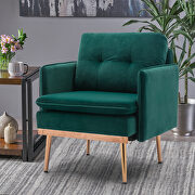 Green velvet chaise lounge chair /accent chair