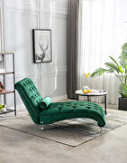 Emerald velvet leisure concubine sofa with acrylic feet main photo