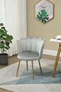 MS886 (Gray) High-quality gray fabric upholstery accent chair