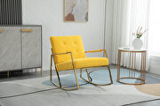 Yellow fabric accent leisure rocking chair with stainless steel feet main photo