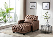Brown high-quality fabric leisure barry sofa main photo