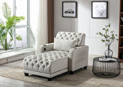 SN908 (Beige) Beige high-quality fabric leisure barry sofa