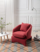 High-quality fabric leisure chair in red main photo