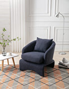 High-quality fabric leisure chair in navy main photo