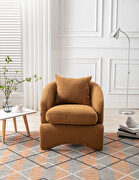 HF93 (Coffee) High-quality coffee fabric leisure chair