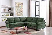 EM938 (Emerald) Emerald fabric accent sectional sofa