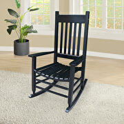Wooden porch rocker chair black main photo