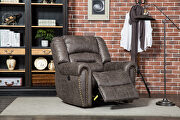 W469 Electric recliner chair w/breathable gray bonded leather