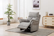 W474 Swivel rocker gray fabric manual recliner chair