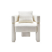 Beige boucle upholstered accent chair main photo