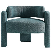 Boucle upholstery accent chair in green fabric main photo
