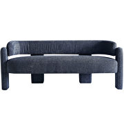 Dark gray polyester boucle fabric contemporary sofa main photo