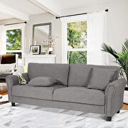 Gray modern living room sofa, 3 seat sofa couch main photo