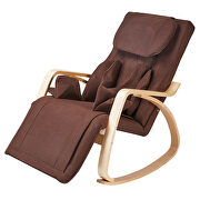 Brown cotton fabric cushion comfortable relax rocking chair main photo