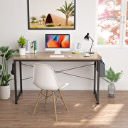 Natural finish modern simple style laptop table with storage bag main photo