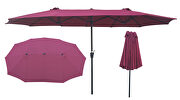 Double-sided patio umbrella outdoor market table garden extra large waterproof twin umbrellas with crank and wind vents main photo