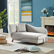 Artemax chaise lounge with storage and solid wood legs main photo