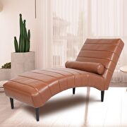 Brown luxury pu modern chaise lounge