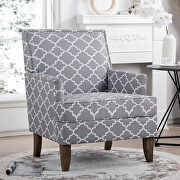 W524 (Gray Mix) Gray mix fabric upholstery traditional style wide armchair