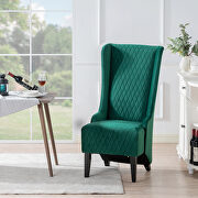 W081 (Green) Retro green fabric  wing back chair