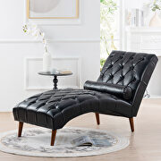 Black pu upholstery chaise lounge main photo