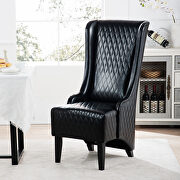 W081 (Black) Black pu wing back chair