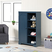 Navy blue finish practical side cabinet main photo