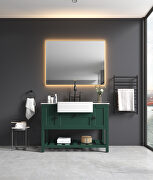 Single bathroom vanity set in green main photo