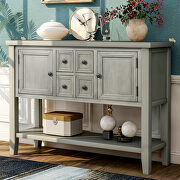 Antique gray cambridge series buffet sideboard console table with bottom shelf main photo