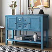 Navy cambridge series buffet sideboard console table with bottom shelf main photo