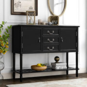 Black wood ustyle modern console sofa table