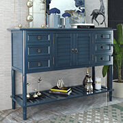 W260 (Blue) Navy blue wood ustyle modern console sofa table