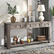 W615 (Gray) Gray wash console table for entryway hallway sofa table