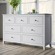 7 drawers solid wood dresser in white main photo