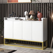 WF296 (White) Modern sideboard elegant buffet with large storage space in white