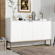 Modern sideboard elegant buffet cabinet with large storage space in white main photo