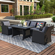 Ustyle outdoor patio furniture set 4-piece conversation set main photo