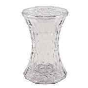Clio (Clear) Clear sturdy plastic diamond-shaped design side table