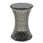 Transparent black sturdy plastic diamond-shaped design side table main photo