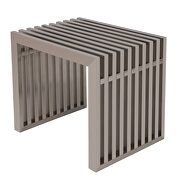 Brushed stainless steel finish bench main photo