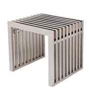 Polished stainless steel finish bench main photo